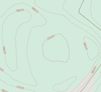 depression contours topo map